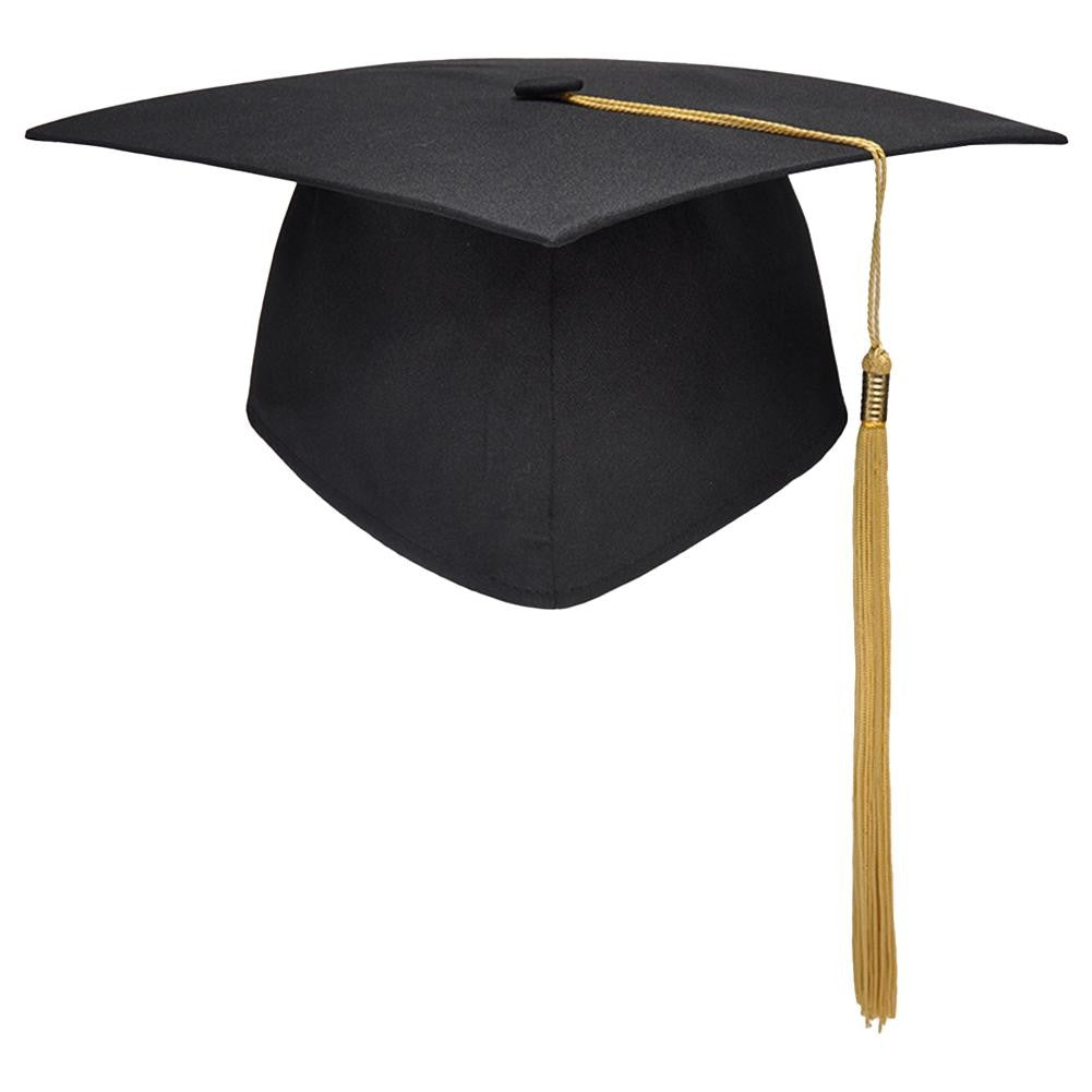 Black Adult Bachelor Caps Graduation Hat for Student 2023 Congratulation Graduation Party Decorations