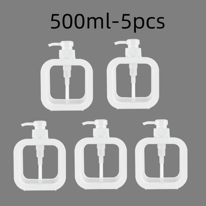 300/500ml Bathroom Soap Dispensers Refillable Lotion Shampoo Shower Gel Holder Portable Travel Dispenser Empty Bath Pump Bottle