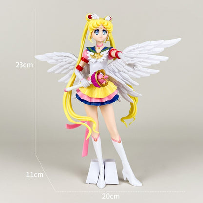 Boneco Sailor Moon Anime Desenho Animado Júpiter Makoto Vênus Minako Tsukino Coelho Boneca Brinquedo Pequena Princesa Decoração de Bolo Enfeites
