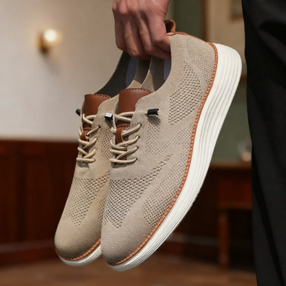 Tênis Masculino Casual para Caminhada, Tênis de Malha Respirável, Sucesso de Vendas, Leve, Antiderrapante, Plano, de Amarrar, para Corrida