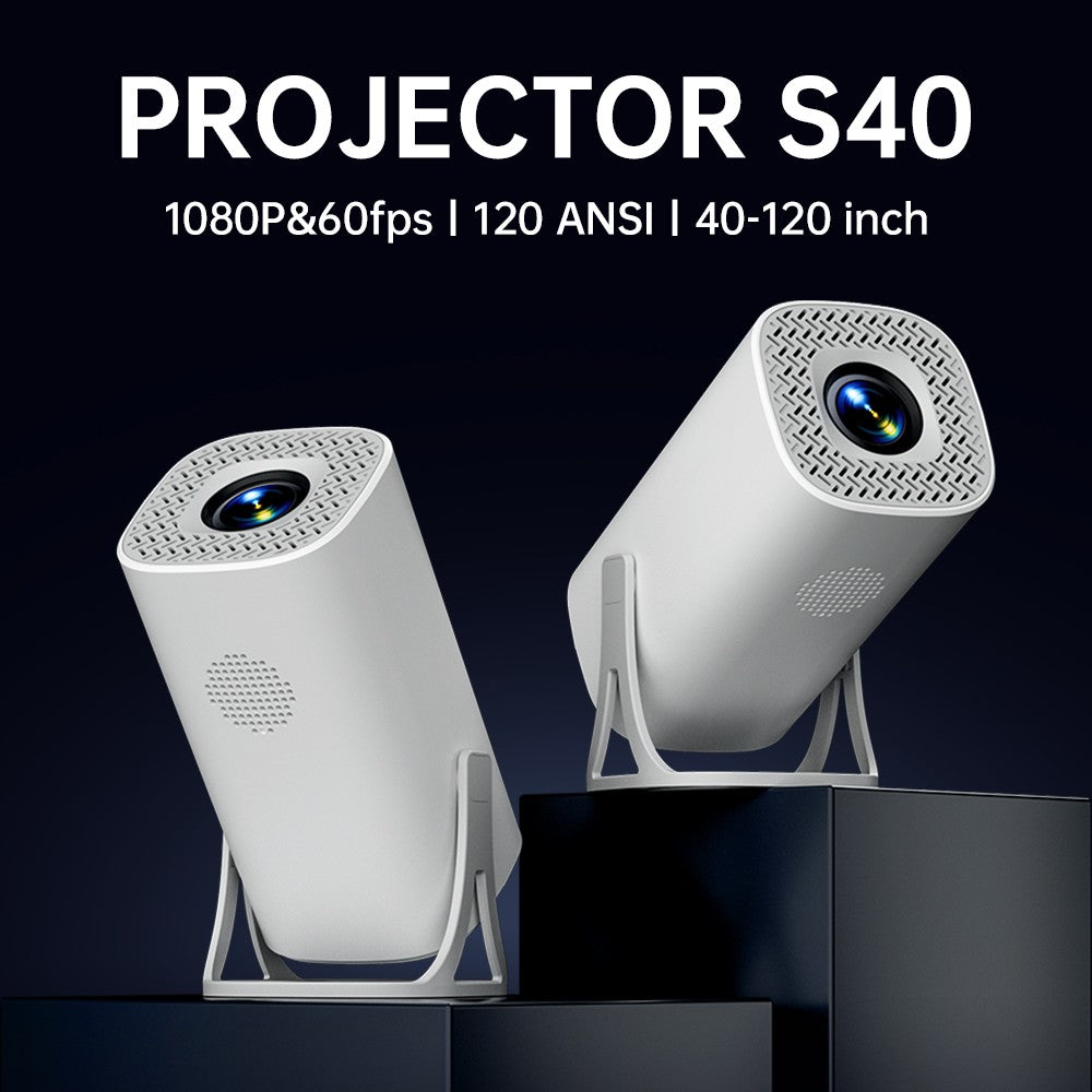 Mini Projetor HONGTOP S40 Android 11, Suporte 4K 1080P 2.4G/5GWIFI BT5.0, Projetor 1280*720P para Home Cinema Portátil