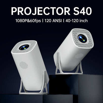 Mini Projetor HONGTOP S40 Android 11, Suporte 4K 1080P 2.4G/5GWIFI BT5.0, Projetor 1280*720P para Home Cinema Portátil