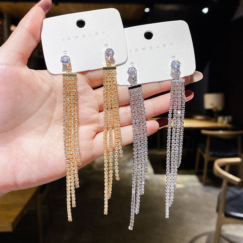 Nova Tendência de Moda Design Exclusivo Elegante e Requintado Brincos Retangulares de Zircônia Para Mulheres Joias Festa de Casamento Presentes Premium