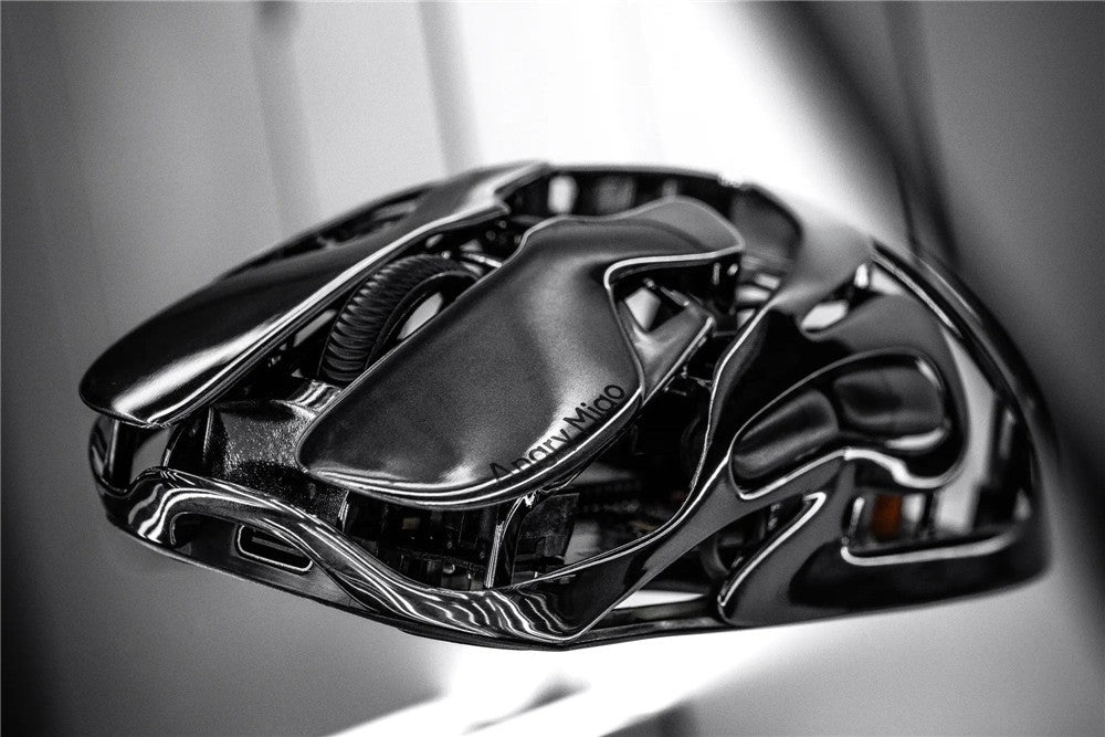 Mouse Gamer Sem Fio Angry Miao Infinity Hot-Swappable PAW3950 Dual 8K com Fio Tri-Mode Mirror Shadow