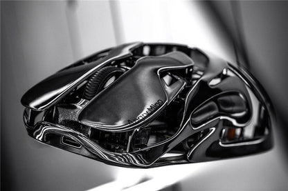 Mouse Gamer Sem Fio Angry Miao Infinity Hot-Swappable PAW3950 Dual 8K com Fio Tri-Mode Mirror Shadow