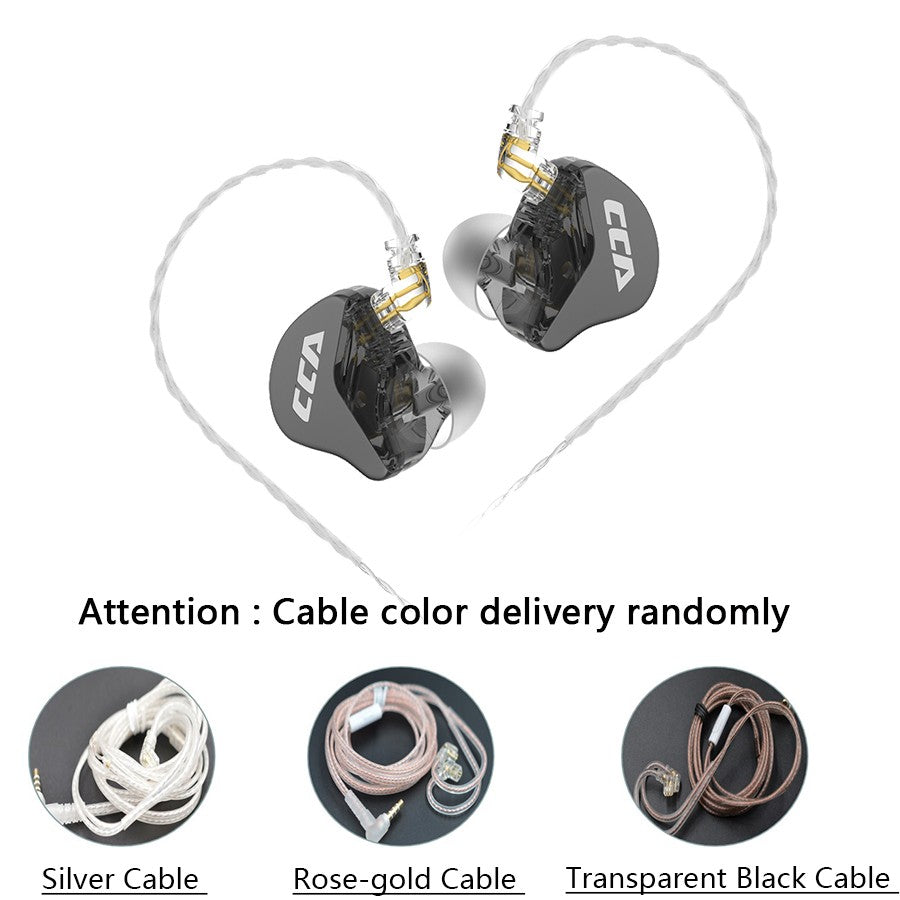 CCA CRA Hanging In Ear Wired HiFi Headset Monitor Headphones Noice Cancelling Sport Gamer Earbuds Earphones KZ ZEX Pro NRA CA4