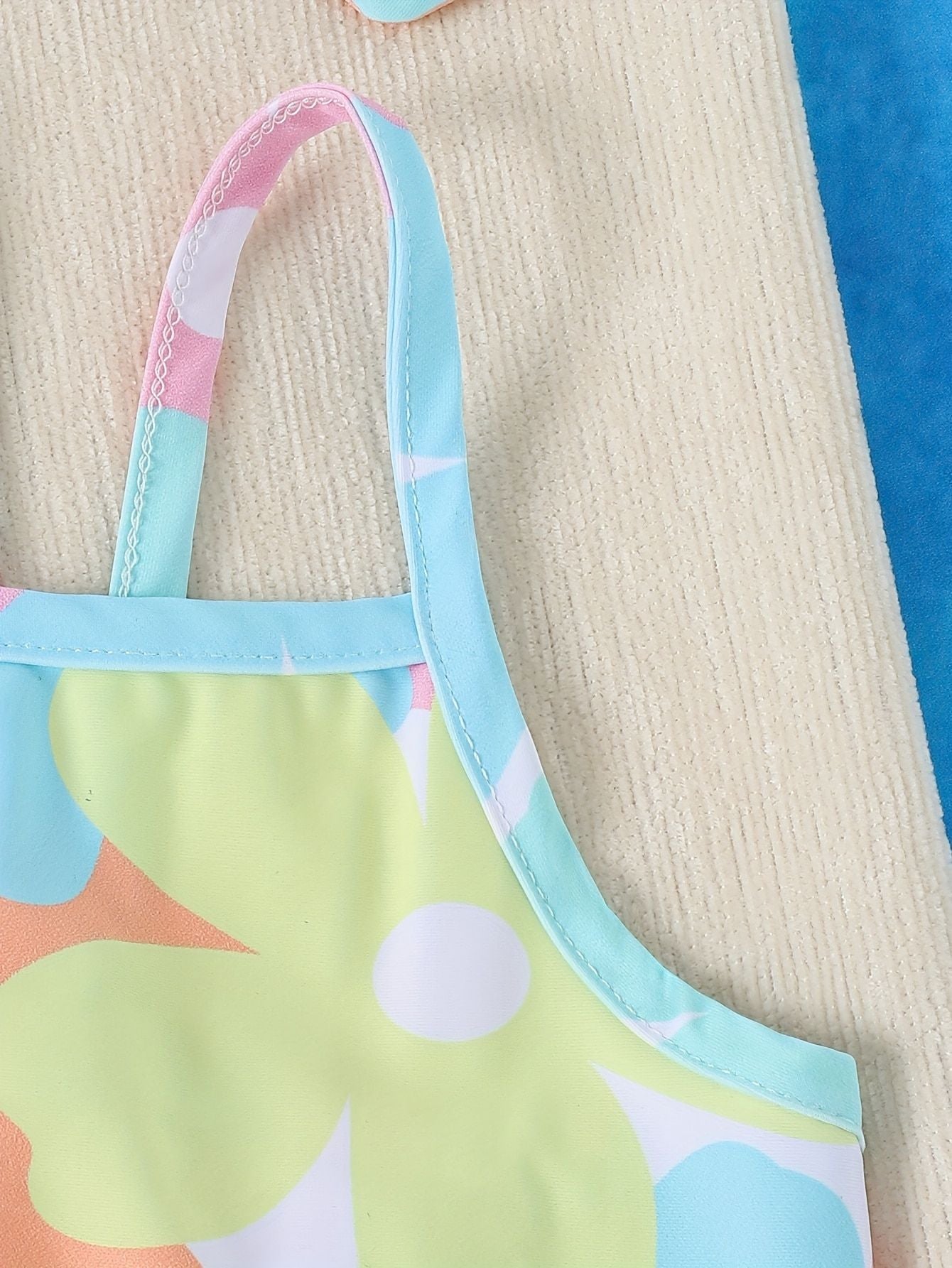 Summer Cute Baby Girls One-Piece Swimsuit With 2-Piece Swimming Pool One-piece Swimsuit For Newborn Girls