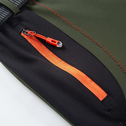 LNGXO Thick Warm Fleece Hiking Pants Men Winter Waterproof Windproof Outdoor Soft Shell Rain Trousers Trekking Camping Ski Pants