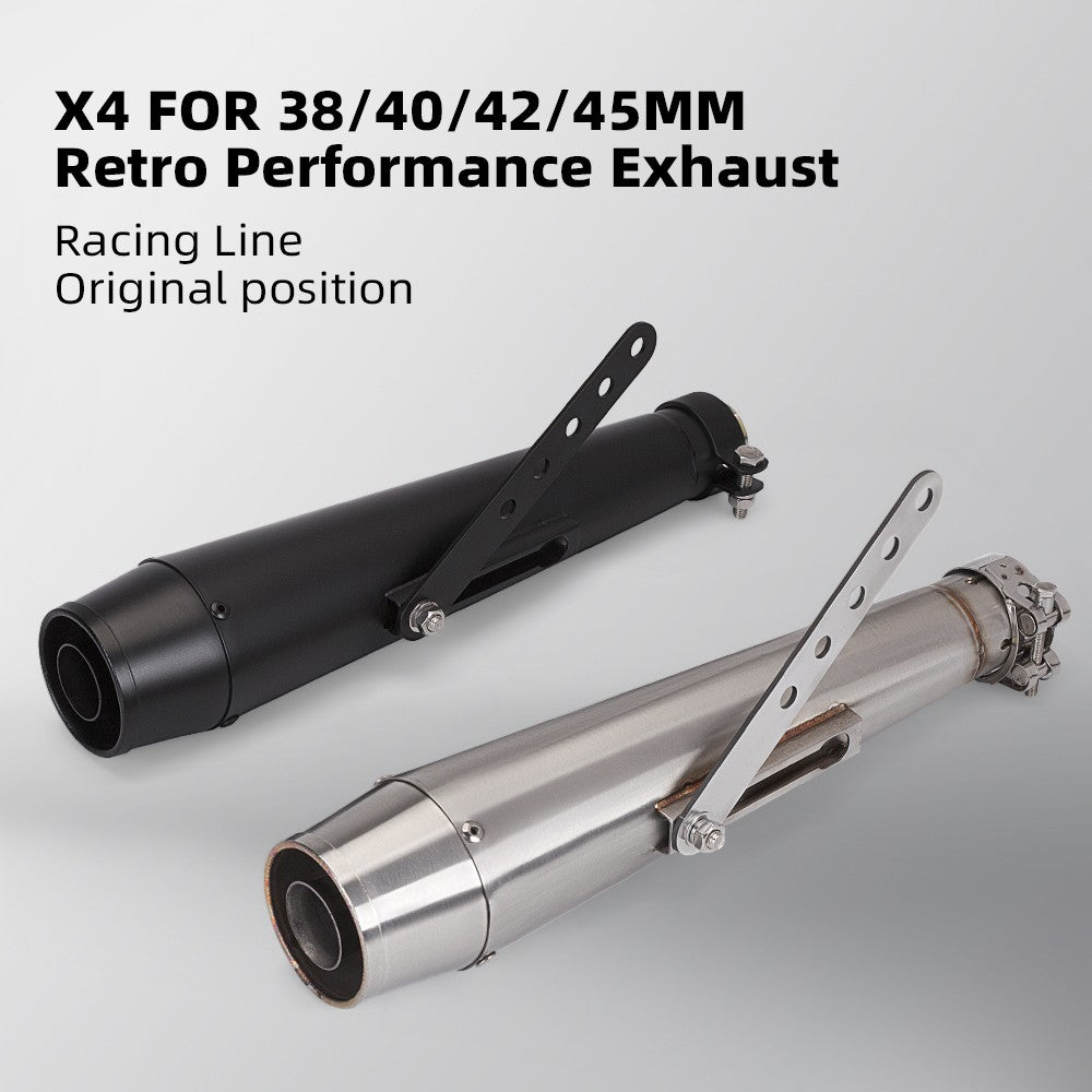 High Quality Original Inlet Retro Escape Pipe Multi Size 38/40/42/45MM For Harley 125CC Motorcycle Exhaust Pipe Muffler