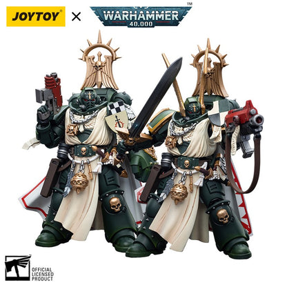 JOYTOY Warhammer 40k 1/18 Bonecos de Ação Anime 12cm Mestre Lazarus dos Dark Angels com Punho Potente