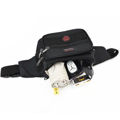 Unisex Multifunctional Waist Bag Large Capacity Waterproof Oxford Business Pack Trendy Crossbody Chest Bag for Travel Work