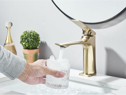 Black Bathroom Faucet Deck Mounted Bathroom Sink Mixer Tap Single Lever Basin Sink Mixer Faucets Chrome/White/Grey/Brushed Gold