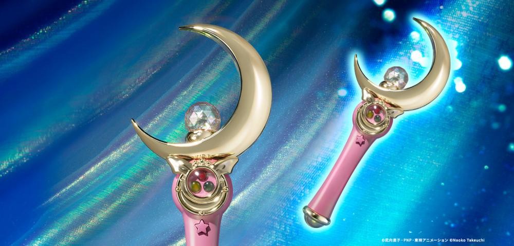 Em Estoque Original BANDAI PROPLICA Moon Stick Broche de Transformação Caneta de Disfarce Estrela de Cristal Figura Anime Sailor Moon Modelo de Brinquedo