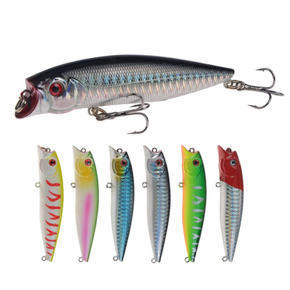 POETRYYI 1pc Isca de Pesca Artificial Popper 9cm/11g Popper de Superfície 17 Cores Isca Rígida Wobblers de Plástico Acessórios de Pesca