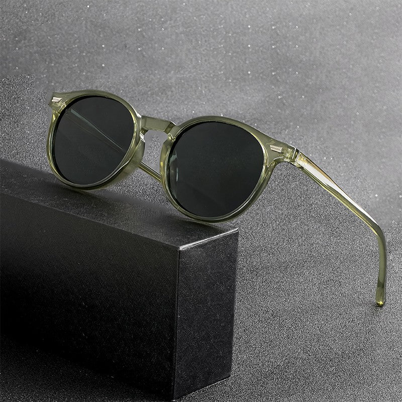 HBK Óculos De Sol Masculino Polarizado Redondo Armação TR90 Fashion Óculos De Sol Feminino Dirigir Esportes UV400 Lunette De Soleil Homme