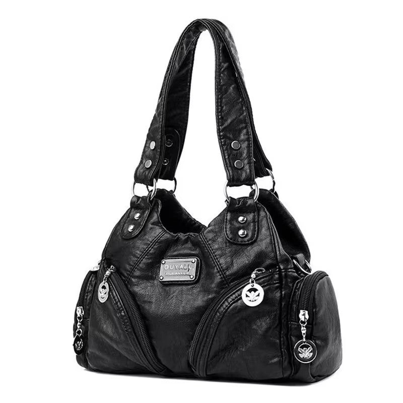 Y2K Motorcycle Bag Women's PU Leather Crossbody Bag Retro Luxury Handbag Fashion Motorcycle Bag Brand Fashion Crossbody Bag