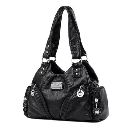 Y2K Motorcycle Bag Women's PU Leather Crossbody Bag Retro Luxury Handbag Fashion Motorcycle Bag Brand Fashion Crossbody Bag