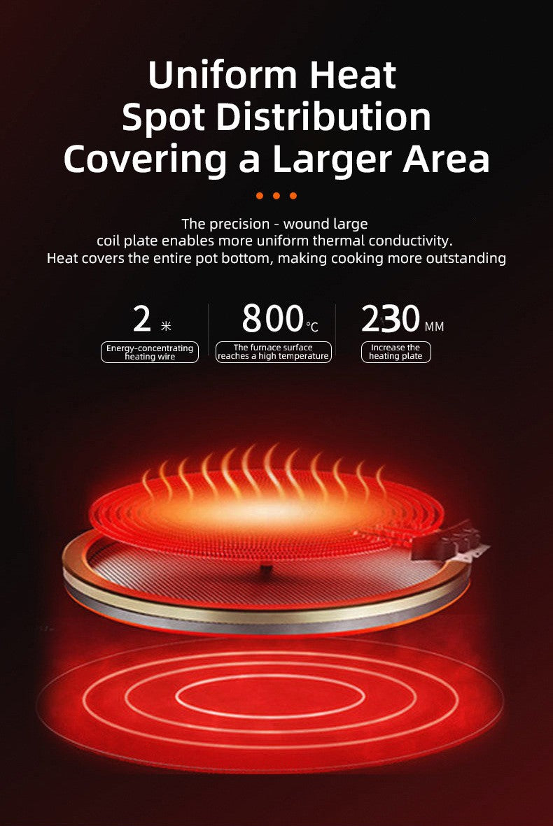 3500W High-Power Electric Ceramic Stove Induction Cooker Multifunctional Household Electronic Kitchen Appliance