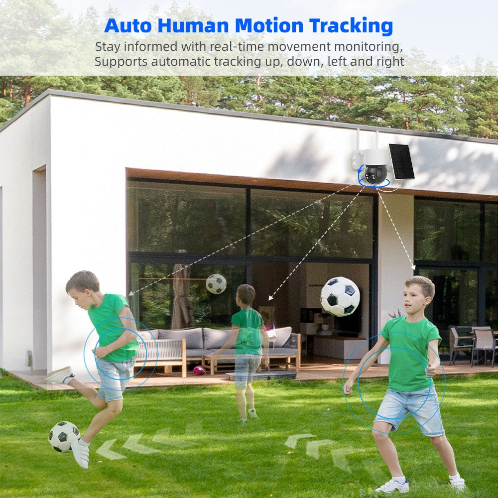 Tuya SmartLife WIFI 3MP IP65 Waterproof Human Tracking Full Color Night Vision Surveillance Smart Security Solar CCTV IP Camera