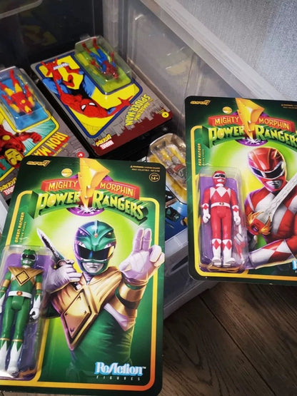 Em Estoque Super7 Mighty Morphin Power Rangers Carded Series 1 - Conjunto de Presente com Modelos Dragonzord, Red Ranger e Rita Repulsa