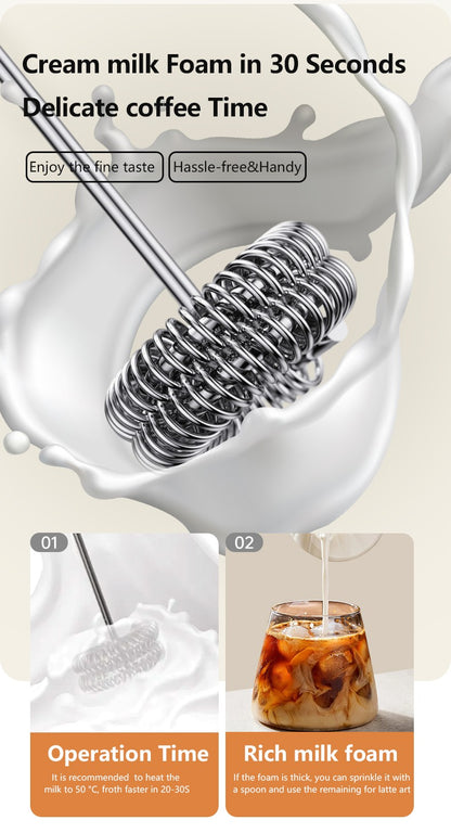 Espumadores de Leite Sem Fio Recarregável USB Elétrico 3 Velocidades Mini Liquidificador Portátil Batedor de Café para Ferramentas de Cozinha