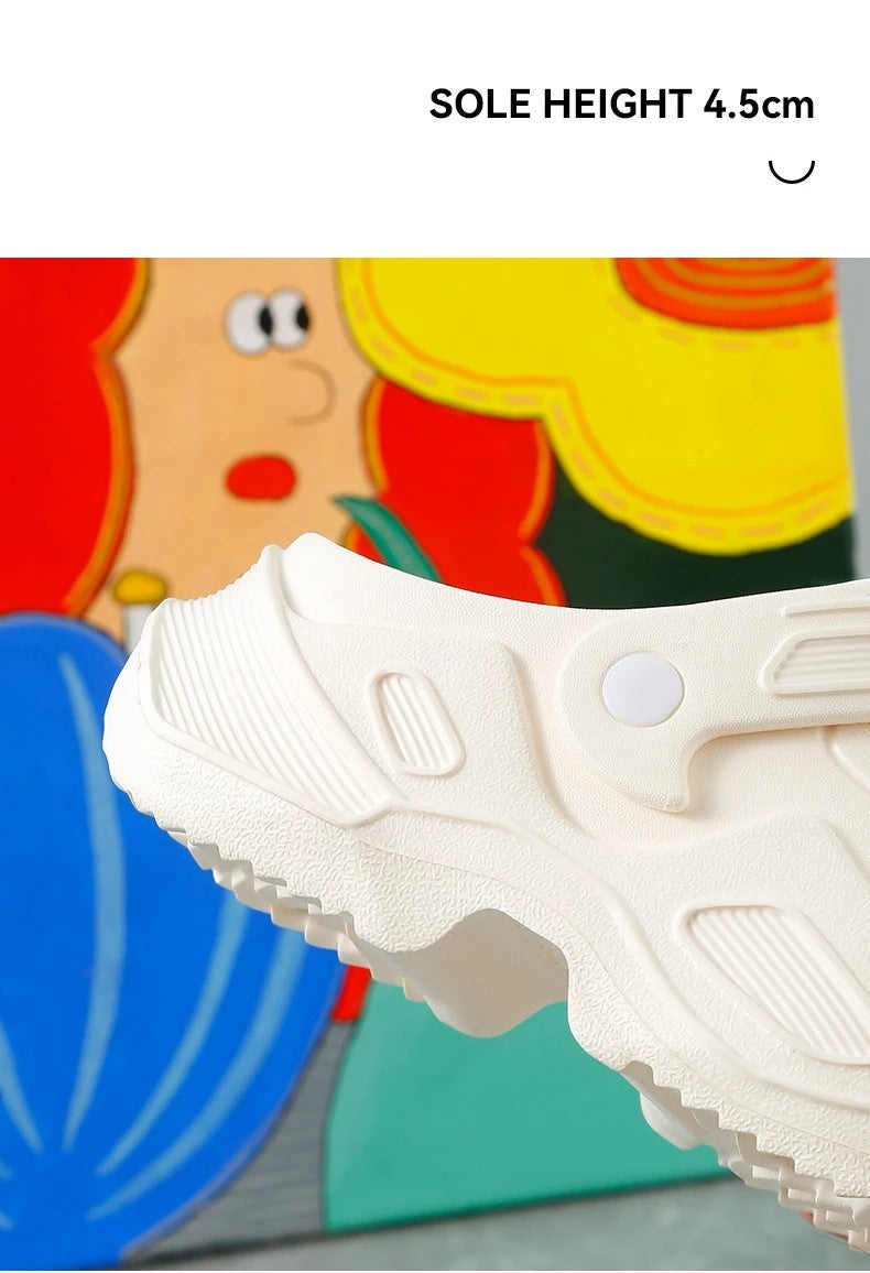 Summer Thick Sole Sandals For Women Comfortable Soft Heightening Shoes Couple Outdoor Non-slip Slippers Men‘s Clogs