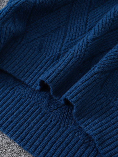 New\Japanese Style Round Neck Couple Sweater Plain Weave Style Casual Versatile Trendyy Men's Long-Sleeved Sweater Top