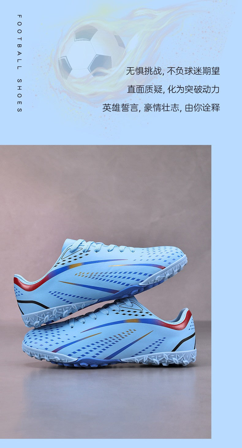 Men Indoor Football Field Boots Fast Non-Slip Football Shoes Training TF Soccer Shoes Society Cleats Sneaker Professional Unisex