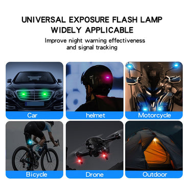 Wireless LED Strobe Light with Remote Control, USB Rechargeable Anti-collision Warning Light, High Brightness Wireless Aircraft