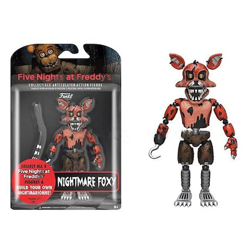 Figuras FNAF de 14cm Nightmare Freddy Bonnie Foxy Chica Boneco Articulado Blacklight Freddy Frostbe Coleção de Brinquedos