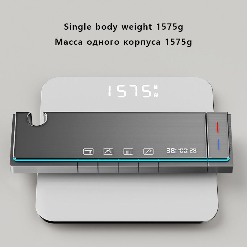 Luxury Bathroom Shower Faucet Set Smart Temperature Display Rainfall Shower System Rain Waterfall LED Bathtub Mixer Tap Showers