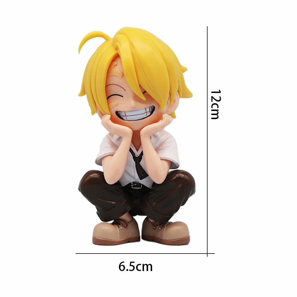 One Piece Portátil Luffy Zoro Portgas D. Ace Sentado Yamato Q Versão Jogo de Moda Desenho Animado Anime Carro Ornamento Presente