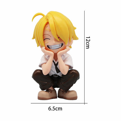 One Piece Portátil Luffy Zoro Portgas D. Ace Sentado Yamato Q Versão Jogo de Moda Desenho Animado Anime Carro Ornamento Presente