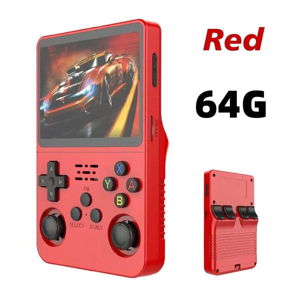Open Source R36S Retro Handheld Game Console, Linux System, 3.5" IPS Screen, Portable Pocket Video Player, 64GB Preloaded Games