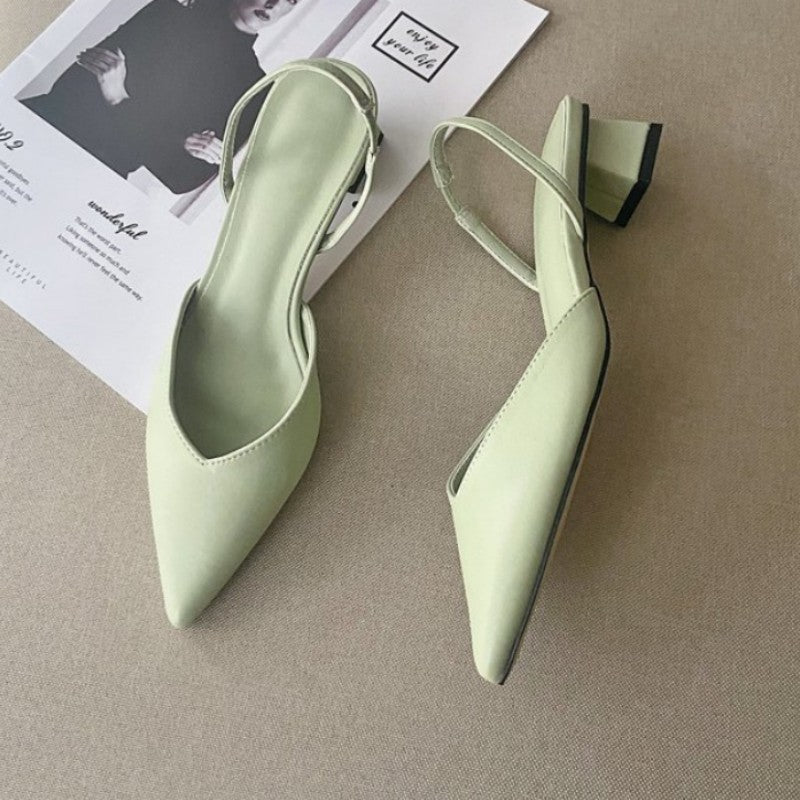 Shoes for Women Hot Sale Slingbacks Women's High Heels Shallow Mouth Office and Career Sexy Slip-on Toe Cap Gladiator Sandals