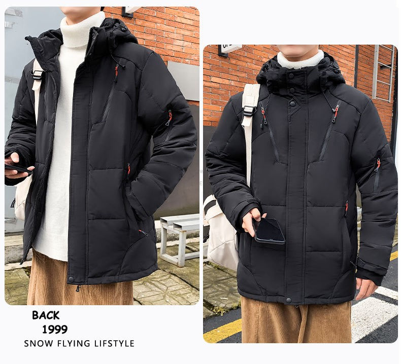 Conjunto de Caminhada de Inverno para Casal, Conjunto com Capuz à Prova de Vento e Impermeável, Conjunto de Pesca Quente com Pena de Ganso para Atividades ao Ar Livre, Jaqueta para Ciclismo e Acampamento