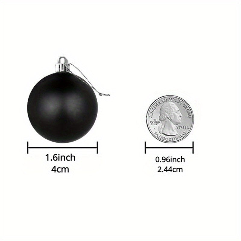36-pack Shatterproof Mini Plastic Ball Ornaments - Christmas Tree, Halloween, Autumn, Winter Hanging Decoration Balls