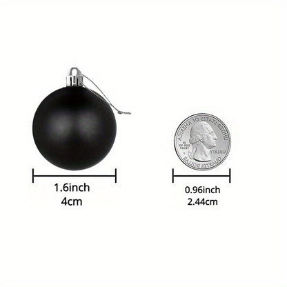 36-pack Shatterproof Mini Plastic Ball Ornaments - Christmas Tree, Halloween, Autumn, Winter Hanging Decoration Balls