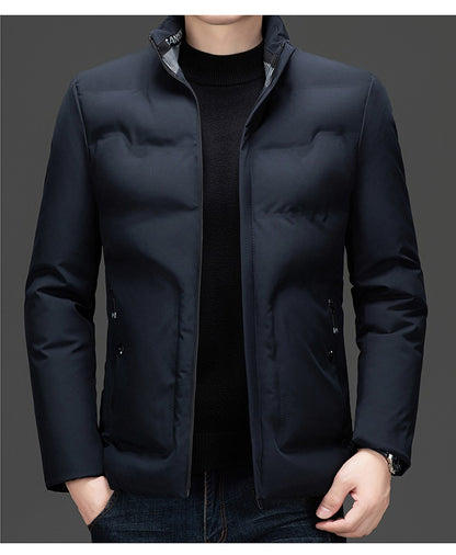 Top Grade ??????Men's Stand Collar Parka Jacket Windbreaker Coats Bubble Puffer Outerwear for Young Adults?????????????????