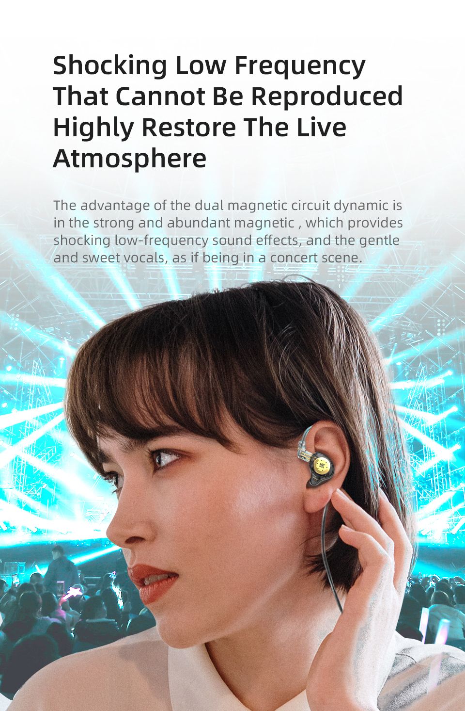 KZ EDX Pro Fones de Ouvido Intra-auriculares Dinâmicos HiFi com Fio para Monitor de Palco Fones de Ouvido com Graves Estéreo para Jogos e Música com Cancelamento de Ruído