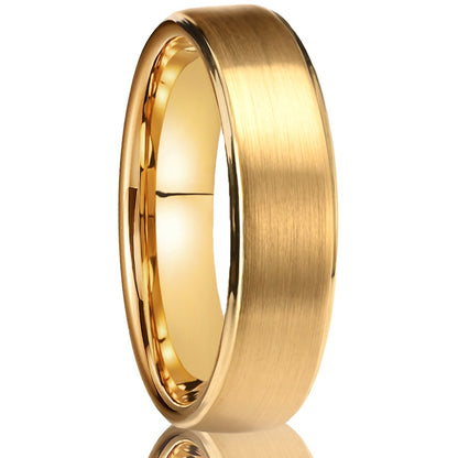 Aliança de tungstênio ouro 8MM/6MM masculina anéis de casamento anillos bague homme pareja de joias da moda alianças de noivado para casais presentes