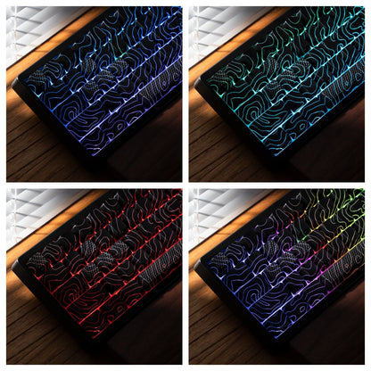 Teclado Mecânico XVX M67 JadeStone com Teclas IMD-Tech Hot Swappable Design Gasket Teclado com Retroiluminação RGB Personalizada Tri-Modo