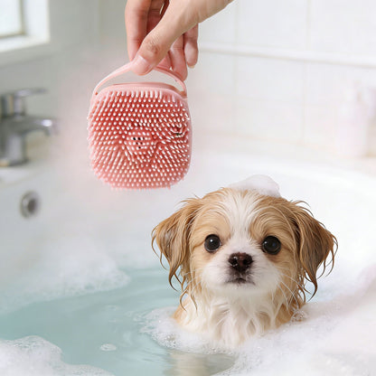 Pet Bath Gloves for Dogs & Cats - Soft Silicone Massage Brush Gloves, Safe Grooming & Bathing Accessories for Puppy Big Dog