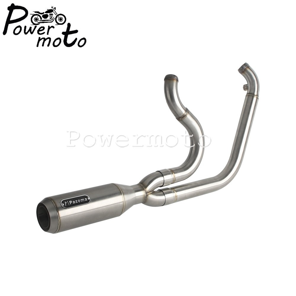 Motorcycles 2-Into-1 Exhaust Muffler Pipes Tube For Harley Dyna Fat Bob Low Rider S Street Bob Wide Super Glide FXD 2006-2017