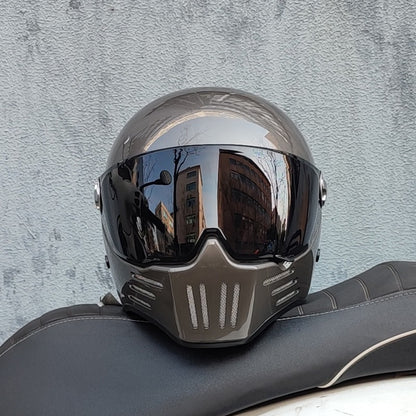 Capacete ORZ para moto de rosto inteiro Viseira de Chopper Retrô Capacete modular com aprovação DOT
