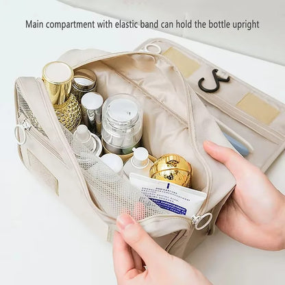 Portable Toiletry Washbag Have Hanging Hook Waterproof Women Bathroom Cosmetic Storage Bag Large Capacity Travel Men Makeup Case