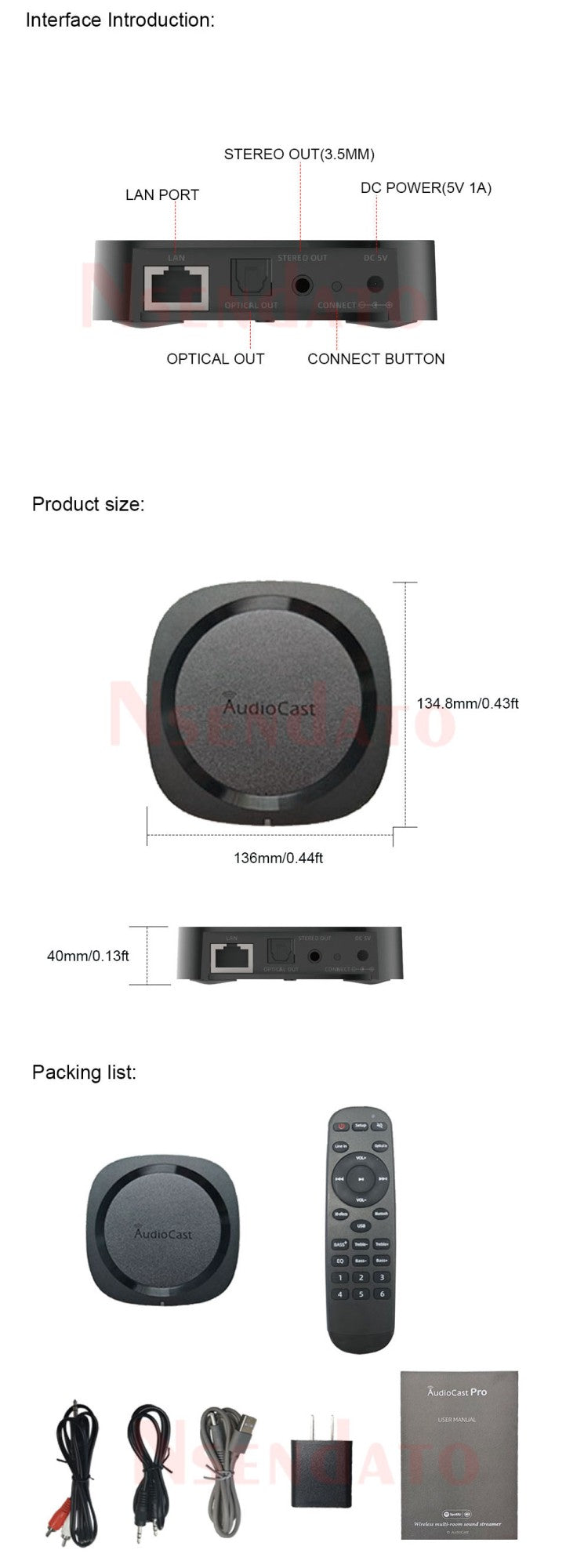 IEAST Audiocast Pro M20 Receptor de Áudio WiFi Sem Fio Multi Room Audio Wifi BT5.0 Music Player Box Sistema Hifi Para Tadil