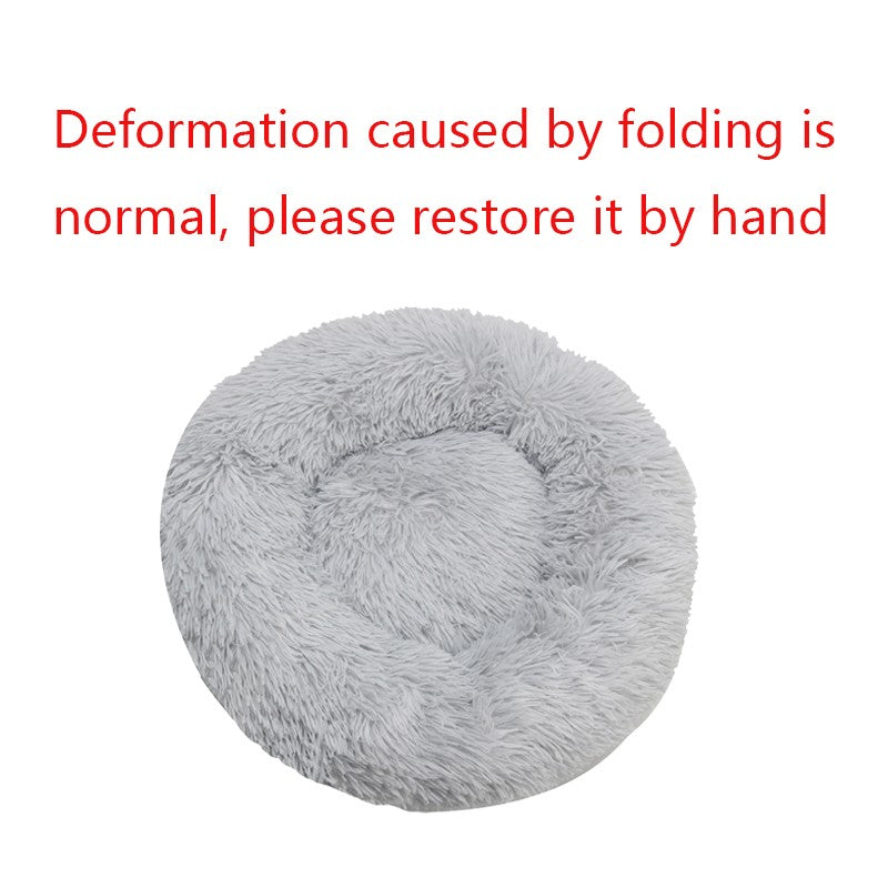 Cama Redonda para Cães, Cama Quente de Inverno para Gatos, Cesto de Pelúcia para Cães, Cama Lavável para Pequenos, Médios e Grandes Cães, Sofá para Gatos