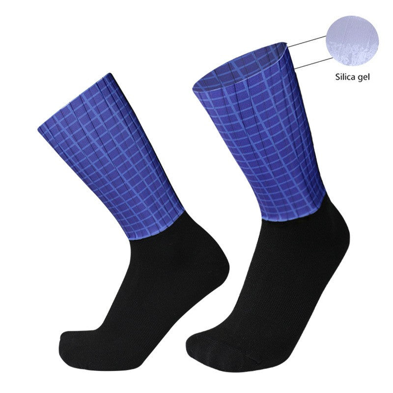 Aero New Team Pro Anti Socks Slip Silicone Cycling Socks Men Bicycle Sport Running Bike Socks Calcetines Ciclismo