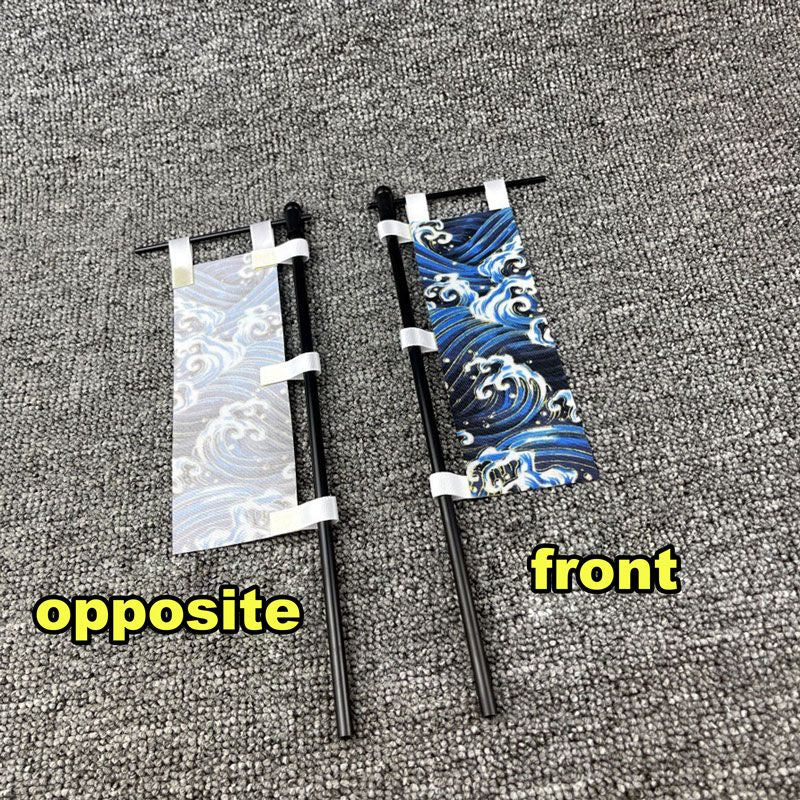 JDM Knife Flag Car Interior Decoration Front Glass Accessories Mini Knife Flag Car Culture Decoration